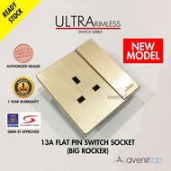 [NEW] reTouch Ultra Rimless 13A Big Rocker UK Flat Pin Frameless Switch Socket With Neon SIRIM Appro