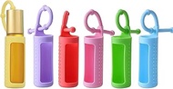 Happyupcity 6Pcs 10ml/0.3oz Silicone Roller Bottle Holder Sleeve with Hanging Rope Colorful Essentia