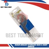 Stainless Steel Protractor Ruler 10 cm half Round CMART Stainless Steel Protractor Combi Ruler 180 D