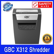 GBC X312 Shredder. Maximum 12-13 sheets of paper per pass. 23 litre bin holds up to 200 sheets. Easy
