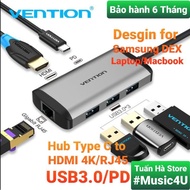 6 in 1 USB Type C to HDMI USB3.0 PD RJ45 Vention Ravpower Aukey Hub Adapter Cable Set for Samsung de