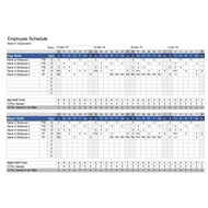 [#25] Employee Schedule Excel Template With Shift / Template Excel Jadual Pekerja Dengan Shift (HR T