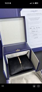 正品·尚美/Chaumet Bee My Love 18K玫瑰金手鍊·半圈鋪鑲明亮式切割鑽石