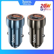 HOCO Car Charger Type C PD 20W/18W Quick Car 3.0 USB Car Charger สำหรับ Huawei SCP Iphone 13 Pro Max SAMSUNG S22 POCO Realme Oppo Redmi LG Fast Car โทรศัพท์มือถือ Charger