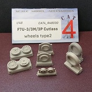 CAT4 R48030-1/48 Vought F7U-3/3M/3P Cutlass Wheels Resin Upgrade Set Type 2 US