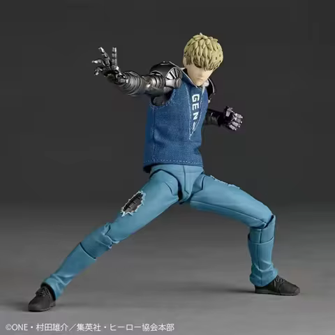 New Ko Genos Anime Action Figures Kaiyodo Revoltech Yamaguchi One Punch Man Figurine Joint Movable M