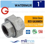 G-BRAND UNION 1" GALVANIZED WATERMUR/ - 1 Inch Watermoor IRON Fitting