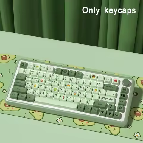 AZERTY Mechanical Keyboard Keycaps Matcha QWERTZ Keycap XDA Profile ISO PBT Keycaps Spanish French G