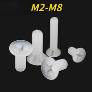 [XNY] White Nylon Screw M2M3M4M5M6M8 Phillips Plastic Plastic Insulation Black Flat Head Screw