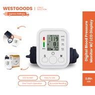 (6-Mth Warranty)Digital Arm Blood Pressure Monitor Electronic 2.0-inch LCD Smart Voice BP Tonometer