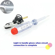 6/12/24V Car Voltage-Circuit-Tester Long Probe Test Light Pen W/ Alligator Clip