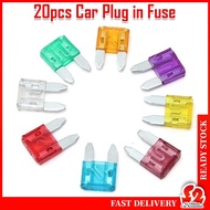 (20 PCS) PLUG IN FUSE 10A 15A 20A 25A 30A CAR PLUG IN FUSE