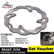 รถจักรยานยนต์240มิลลิเมตรด้านหลังหยักจานเบรคโรเตอร์สำหรับฮอนด้าCR125R CR250R 02-07 CRF250R CRF250X 0