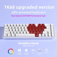 TK68 Mechanical Keyboard RGB Keyboard Line Separation Customized Cyan Axis Computer Exterior Gaming 