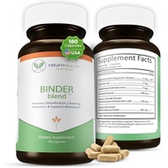 Binder Blend - Toxin Binder Supplement, Detox Capsules for a Healthy Gut - 180 Capsules - 90 Serving