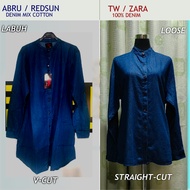 WOMAN FEMALE DENIM EXCLUSIVE DENIM JEAN EKSKLUSIF KORPORAT FULL BUTTONS NORMAL DAN PLUS SIZE (S-6XL)