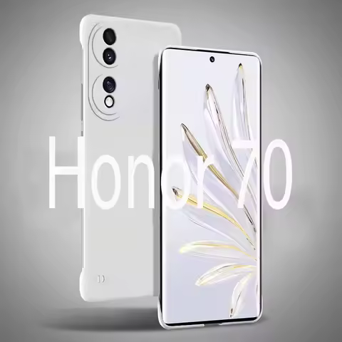 Solid Candy Color Frameless Hard PC Back Cover Case For Huawei Honor 70 Honor70 Pro ShockProof Ultra