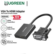 Ugreen VGA to HDMI 3.5mm Audio Power converter Adapter 50945