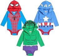 Avengers Baby Boys 3 Pack Bodysuits Spider-Man Hulk Captain America 24 Months