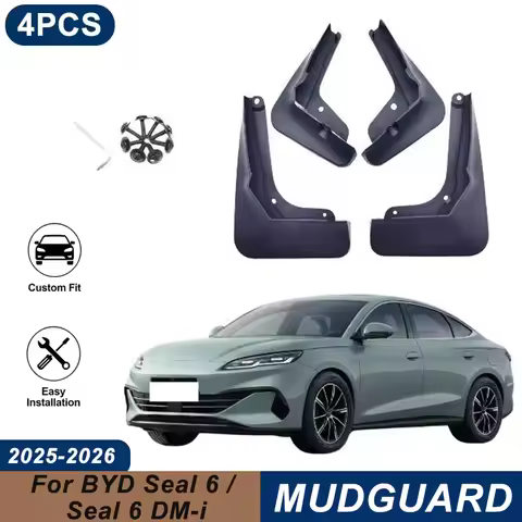 4PCS Car Mud Flaps For BYD Seal 6 / Seal 6 DM-i 2025-2026 Waterproof Anti-Splash Fender Mudguards Au