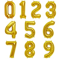 Straw Straw-16 "Number Aluminum Foil Balloon 53cm Number Aluminum Film Balloon Gold Silver Wedding B