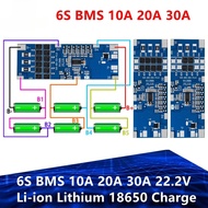 6S BMS 10A 20A 30A 22.2V Li-ion Lithium 18650 Charge Protection Board BMS BMS Battery With Balance A
