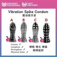 Spike Kondom with vibration Berduri G-point Tahan Washable For Men Vibration Crystal Delay Ring Spik