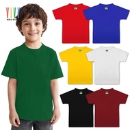 T-shirt Kosong Plain KIDS T-Shirt 100% Cotton Unisex / Baju Kosong Kanak Kanak (1Y-12Y)