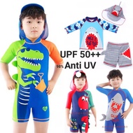 Dino shark Boys swimsuit UPF50 + ANTI UV set swimsuit baby shark Dinosaur baby bubblebaby