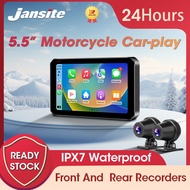 Jansite 5.5 Inch Motorcycle Navigator Wireless Apple CarPlay Bluetooth IPX7 Waterproof Android Auto
