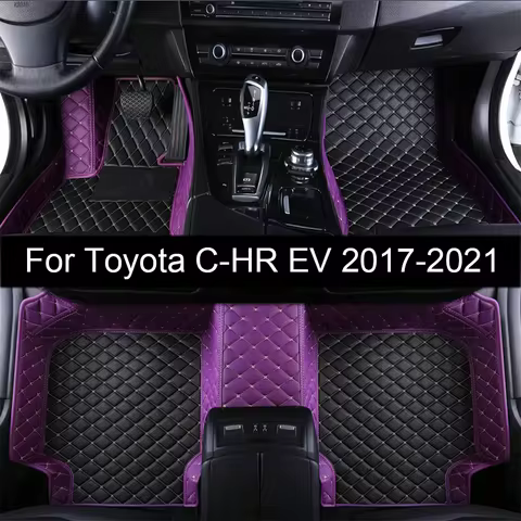 Custom Car floor Mat Fit For Toyota C-HR CHR EV 2017 2018 2019 2020 2021 Leather auto accessories Ca