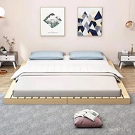 Rice Bed Board Tatami1Hard mattress1.5Bed Frame Slatted Mattress Solid Wood Base Bed with Lumbar Sup