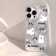 Cartoon West Highland Puppy Phone Case For Samsung Galaxy S25 S24 S23 S22 S21 Plus Ultra S20 Lite FE