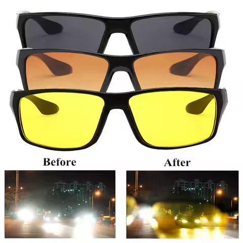 Car Anti-Glare Night Goggles Sunglasses Motorcycle Driving Glasses Night-Vision Glasses Protective U