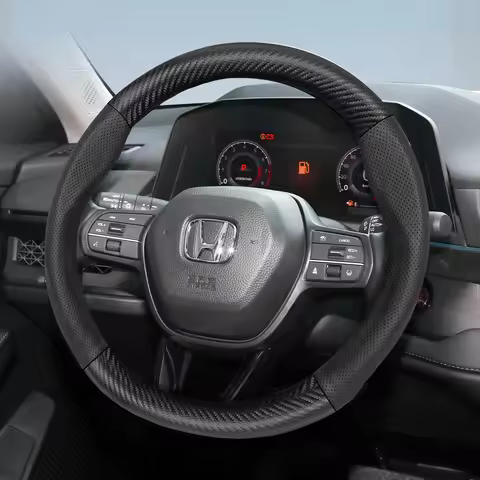 Suitable for Honda Breathable Leather Matte Carbon Fiber Texture Steering Wheel Cover Suitable for C