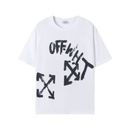 off-white Trendy brand OFFT shirt summer new OW square arrow pullover for men and women T-shirt roun