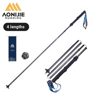 Onijie E4204 Full Carbon Foldable Trekking Pole Running Cross Country Trekking Pole Lightweight Trek