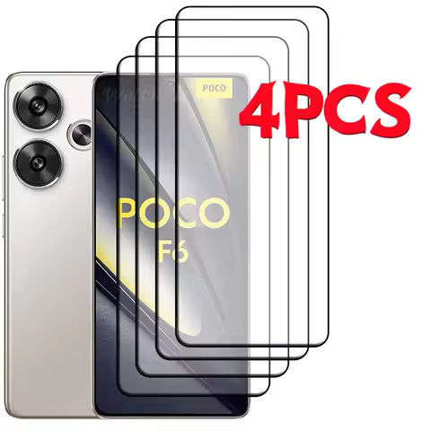 1/2/3/4Pcs For Poco F6 Glass Poco F6 Tempered Glass Full Cover Glue PHone Protective Film 9H Screen 