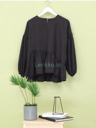 Blus Atasan Wanita Feminina ZANZEA Kerah Bulat