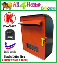 PVC Plastic Letter Box Red Letter Box Mail Box