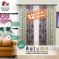 HOME BLIND Curtain Autumn VOL.2 / Langsir Korea Printed Semi Blackout Curtain/ Curtains Ring / Gromm