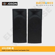 Joson 1515W-B 1000W 15-Inch 3 Way Woofer Dual Speaker (Pair Speaker) 45D