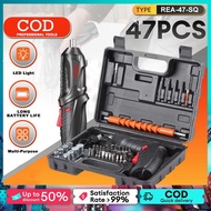 47PCS Cordless Electric Screwdriver Drill 47 pcs 4.8V Rechargeable Screwdriver Tools Deformable Dril