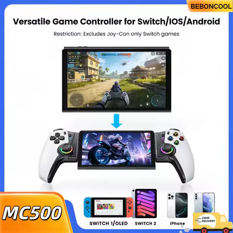 BEBONCOOL MC500 Hall Stretch Gamepad | Anti-Drift Trigger for Mobile//OLED - Bluetooth & 3A Cloud Ga