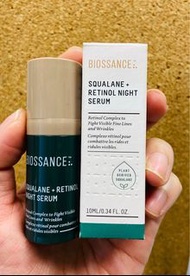 BIOSSANCE Squalane + Retinol Night Serum 10ml 抗老去紋精華 包平郵