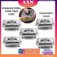 AXN 5 SETS 34x28 BUFFET EMBOSSED / BUFFET TRAY SET / BUFFET FOOD TRAY / SERVING TRAY /FOOD PAN KENDU