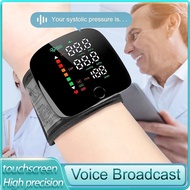 HD Large Screen Rechargeable Blood Pressure Digital Monitor With Voice Function Automatic Blood Pressure Monitoring Touch Screen Wrist Blood Pressure Monitor