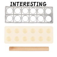 INTERESTING Ravioli Cutter, 12 Cavity Aluminum Alloy Ravioli Press Maker, Dumpling Making Tool Sturd