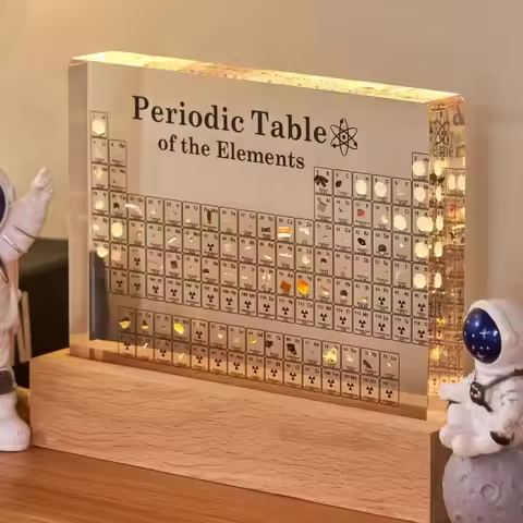 Acrylic Elements Periodic Table Mendeleev Safe Periodic Table Figurine Display Science Ornament Room