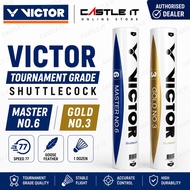 VICTOR Gold No.3 Master No.6 Feather Badminton Shuttlecock Training Club Game Shuttlecock
